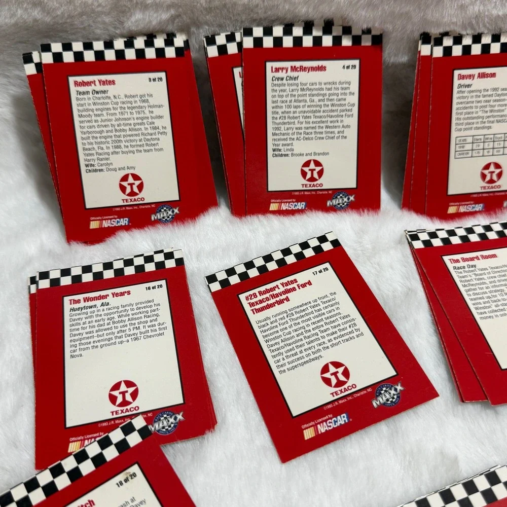 33pc 1993 Maxx Davey Allison Texaco Havoline NASCAR Racing Cards Lot Duplicates